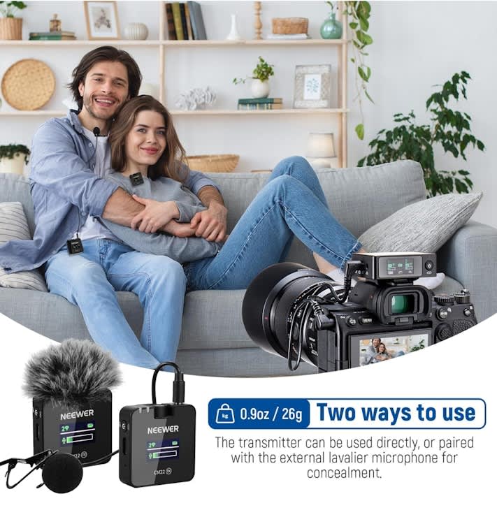 2 Pack Wireless Lavalier Microphone with Charging Case for rent in Ottawa