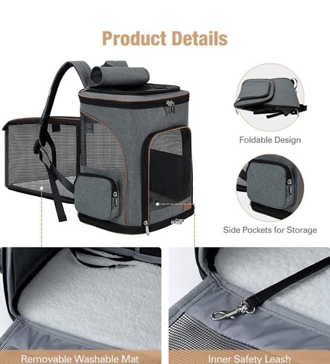 Cat Backpack Expandable Dog Carrier – photo 5 in Kanata