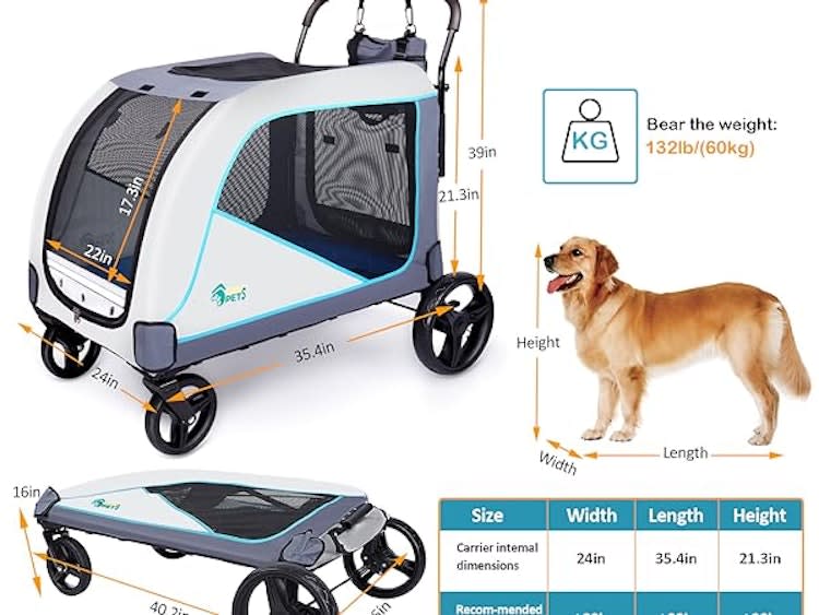 Extra-Large Pet Stroller with 4 Wheels – photo 3 in Kanata