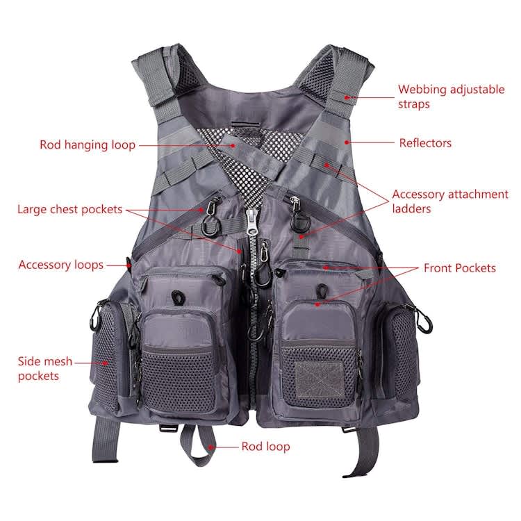Fly Fishing Vest Mesh Vest. Adjustable Size – photo 3 in Kanata