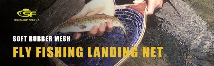Fly Fishing Landing Net Soft Rubber Mesh – photo 2 in Kanata