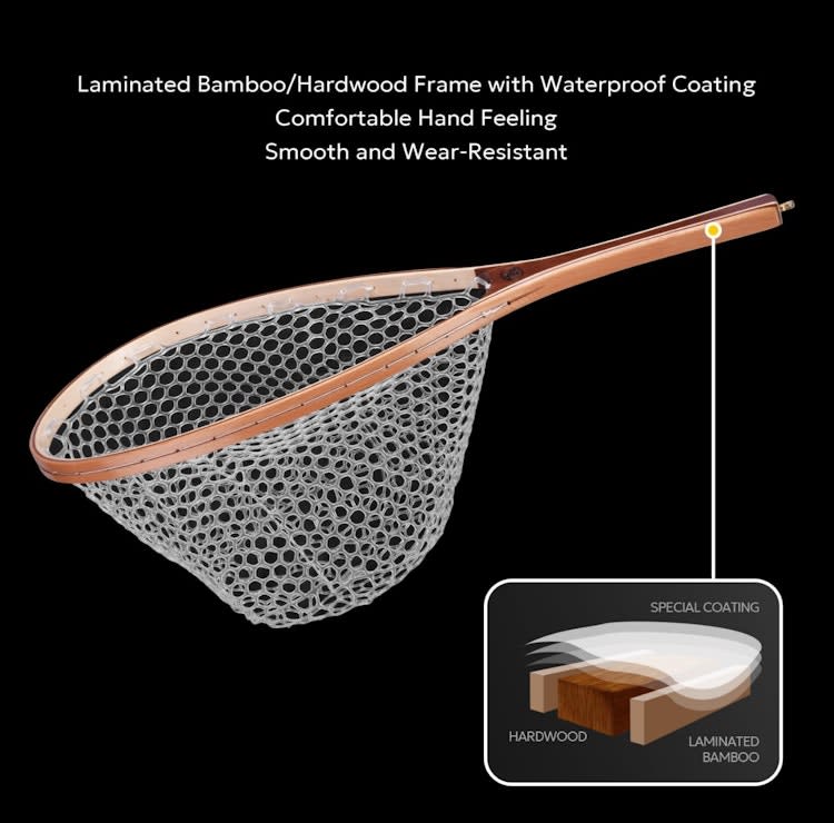 Fly Fishing Landing Net Soft Rubber Mesh – photo 8 in Kanata