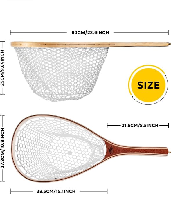 Fly Fishing Landing Net Soft Rubber Mesh – photo 9 in Kanata