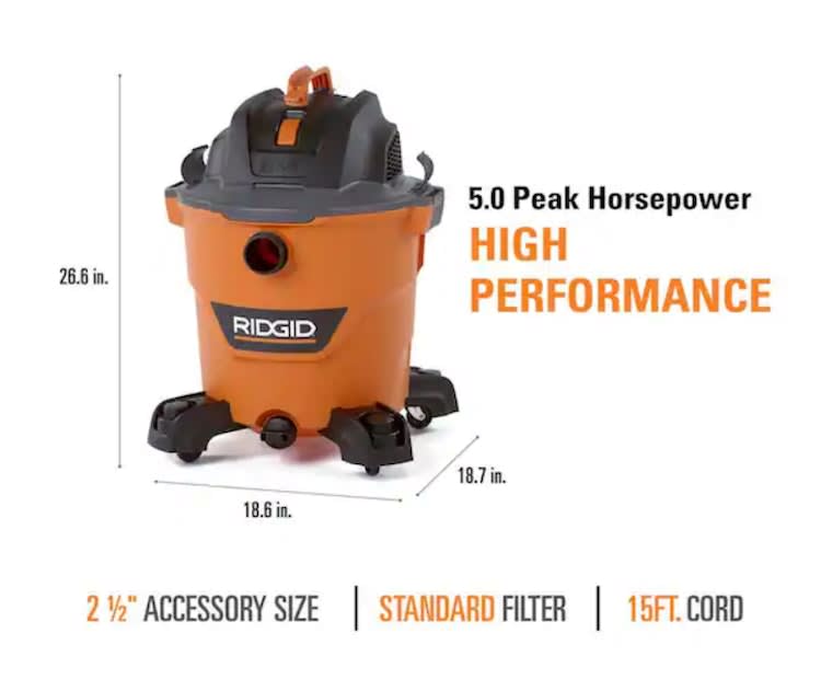 12 Gallon Wet/Dry Shop Vacuum – photo 3 in Broomall
