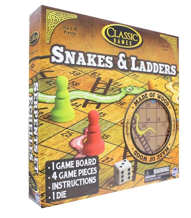 Classic Snakes and Ladders Wooden Game Board for rent in Ottawa