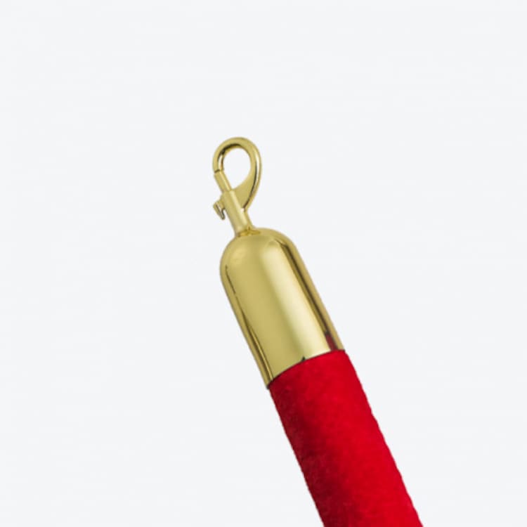 Stanchion Rope Red - Gold Connectors for rent in Ottawa