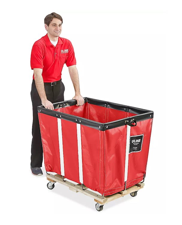 Vinyl Basket Laundry Truck - 12 Bushel, Red – photo 2 in Kanata