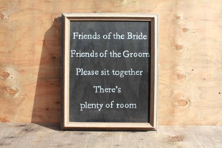 Friends of the Bride and Groom Sign for rent in Embrun