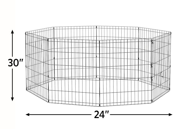 Foldable Exercise Pet Playpen, Black, Medium/24" x 30" – photo 3 in Nepean
