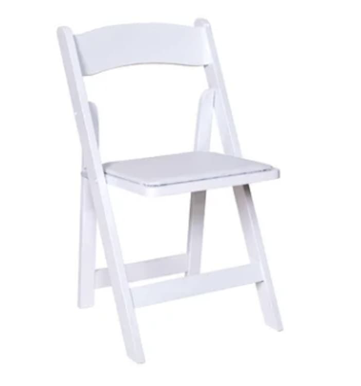 Chair - White Resin - Padded Cushion for rent in Kanata