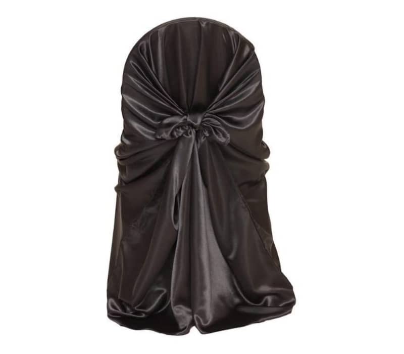 Timeless Black Satin Universal Chair Covers – photo 2 in Nepean