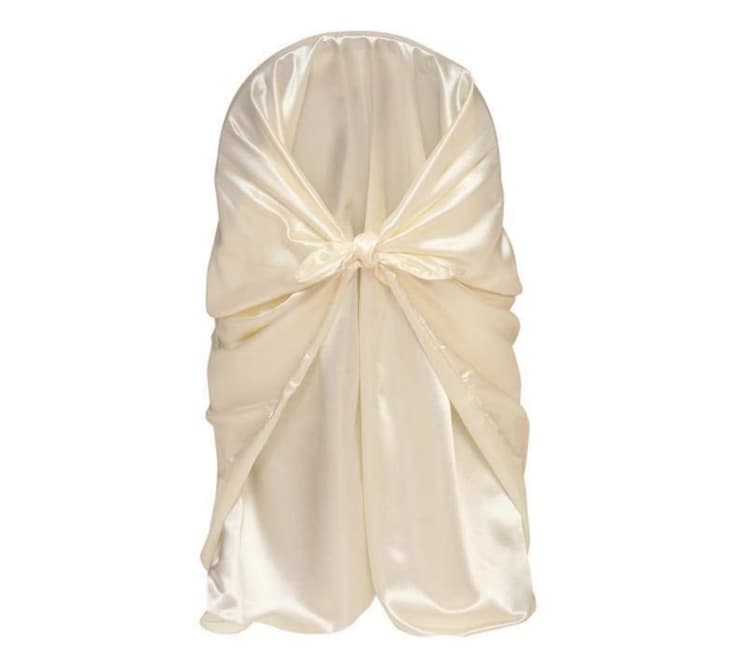 Elegant Ivory Satin Universal Chair Covers – photo 2 in Nepean