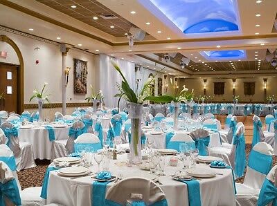 Classic White Satin Universal Chair Covers – photo 2 in Nepean