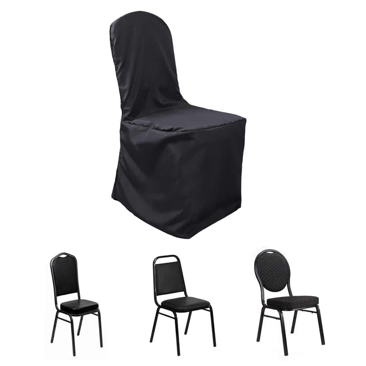Classic Black Polyester Banquet Chair Covers – photo 2 in Nepean