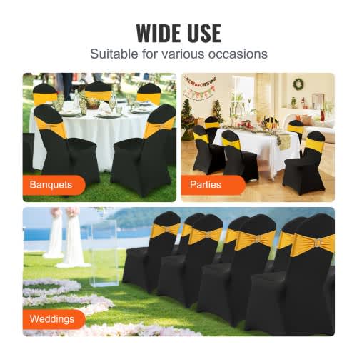 Universal Black Stretch Spandex Chair Covers – photo 4 in Nepean