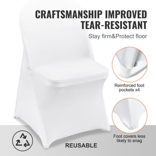 Universal White Stretch Spandex Chair Covers – photo 6 in Nepean