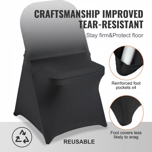 Universal Black Stretch Spandex Chair Covers – photo 3 in Nepean