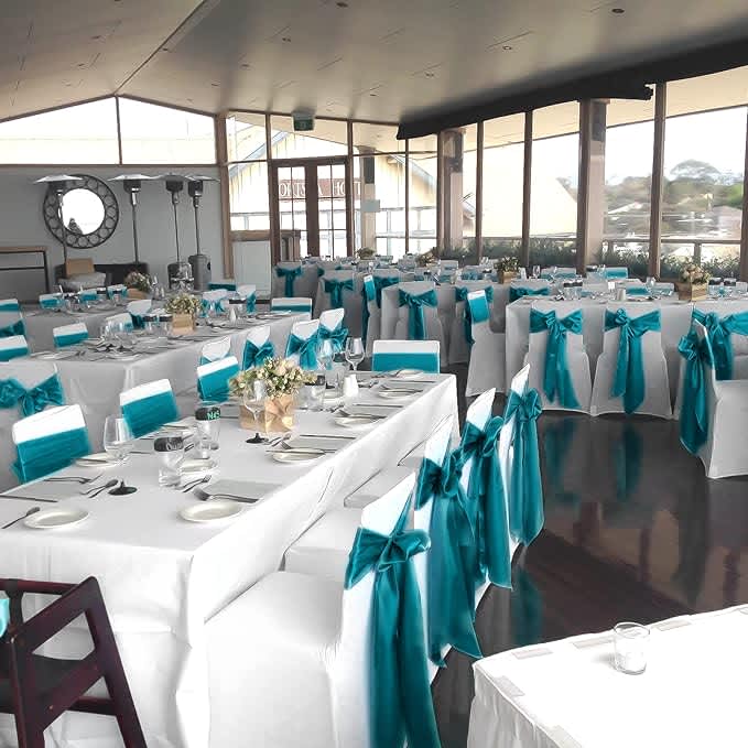 Chair Sash Turquoise Satin – photo 2 in Kingston