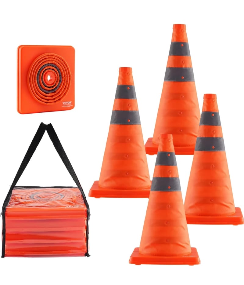 Collapsible Traffic Cones (4-pack) for rent in Kanata