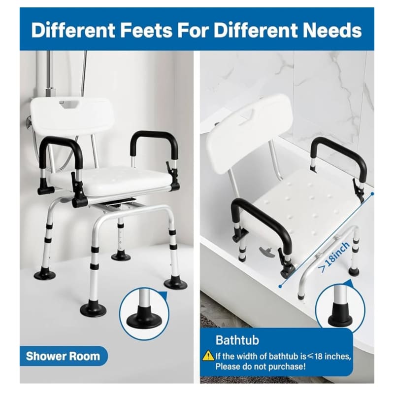 Adjustable Swivel Shower Chair for Seniors – photo 4 in Ottawa