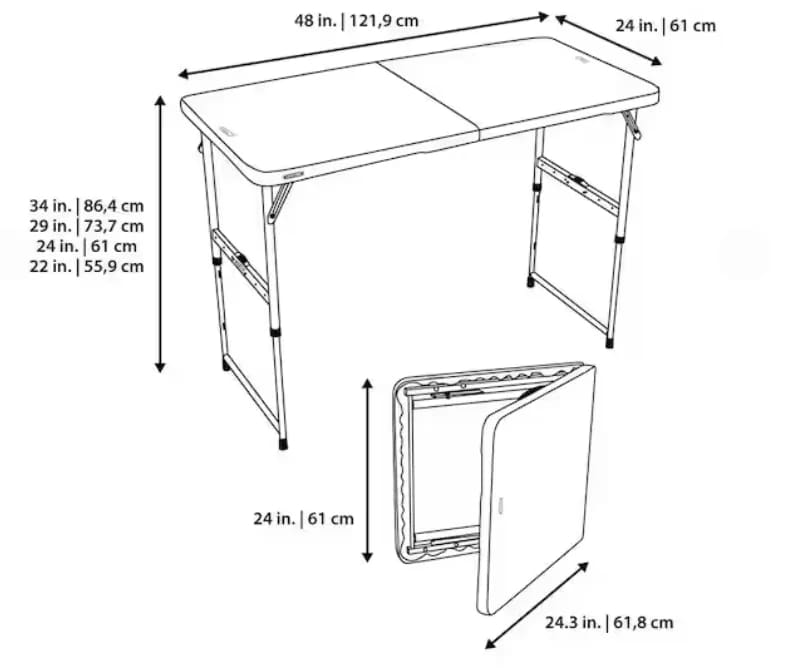 4ft Fold in Half Table – photo 4 in Orléans
