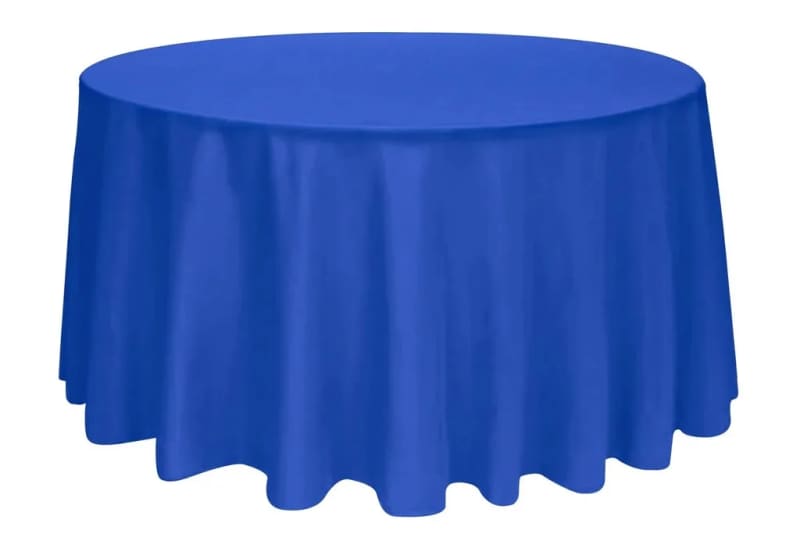 Royal Blue Tablecloth 120 inch Round Polyester for rent in Orléans