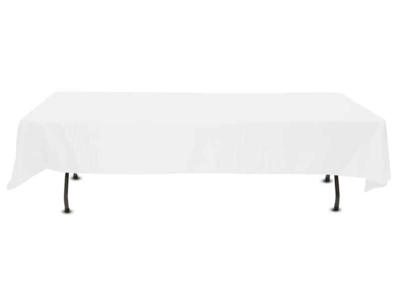 White Tablecloth 53 x 120 inch Rectangle Polyester for rent in Orléans