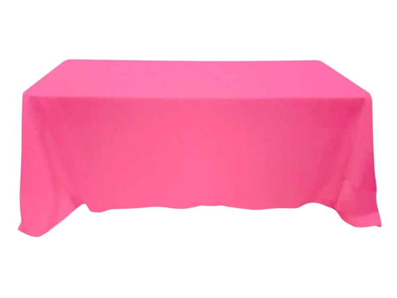 Fuchsia Tablecloth / Skirt 90 x 132 inch Rectangle Polyester for rent in Orléans