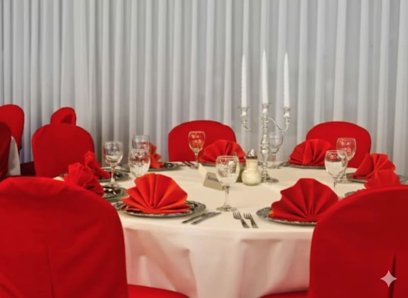 Red Chair Cover Universal Satin – photo 4 in Orléans