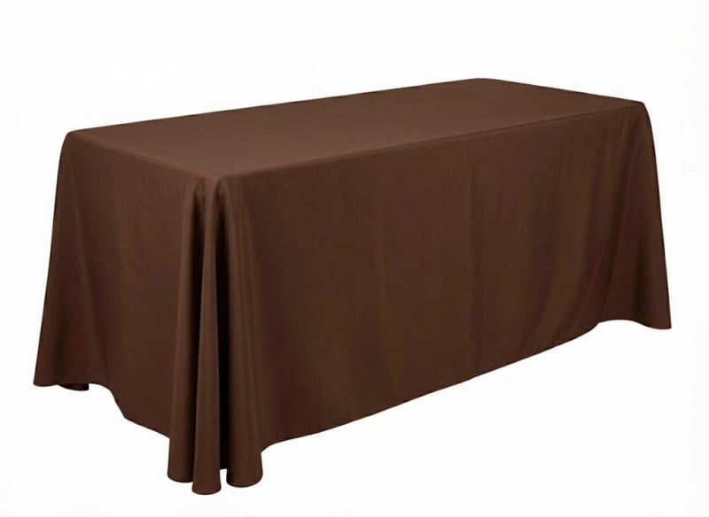 90 x 156 inch Rectangle Polyester Tablecloth Chocolate for rent in Arnprior