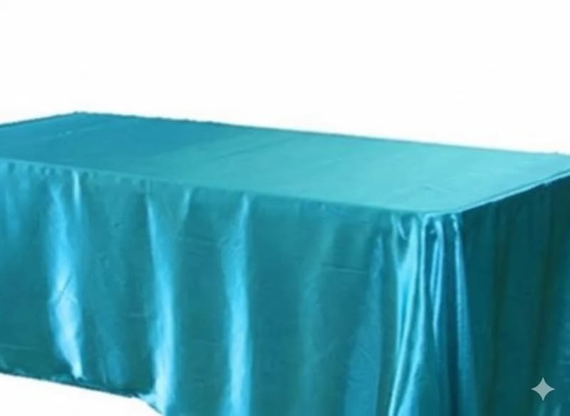 90 x 156 inch Rectangle Satin Tablecloth Turquoise for rent in Arnprior