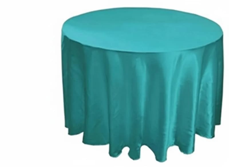120 inch Round Satin Tablecloth Turquoise for rent in Arnprior
