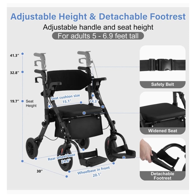 Versatile Rollator Walker Rental – Kemptville Mobility Aid for rent in Kemptville