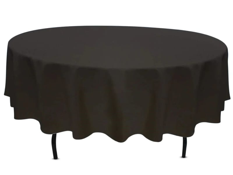 90-Inch Round Polyester Tablecloth Black for rent in Arnprior