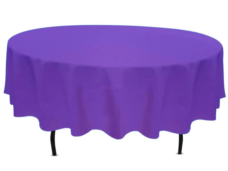 90 inch Round Polyester Tablecloth Purple for rent in Arnprior