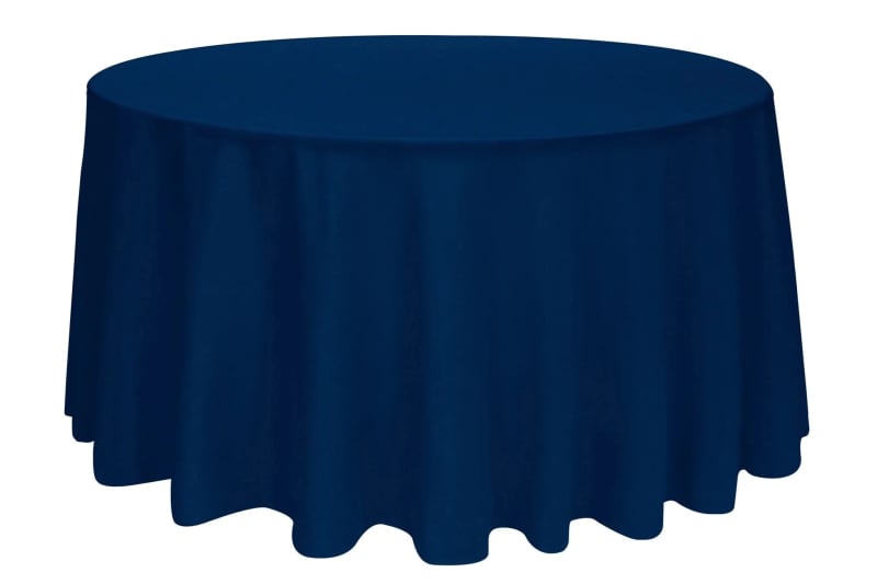 120 inch Round Polyester Tablecloth Navy Blue for rent in Arnprior