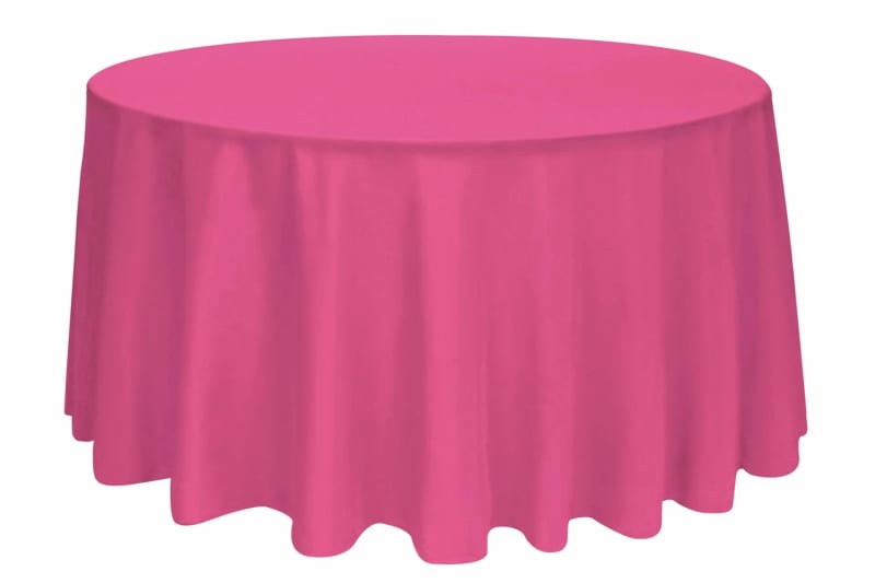 120 inch Round Polyester Tablecloth Fuchsia for rent in Arnprior