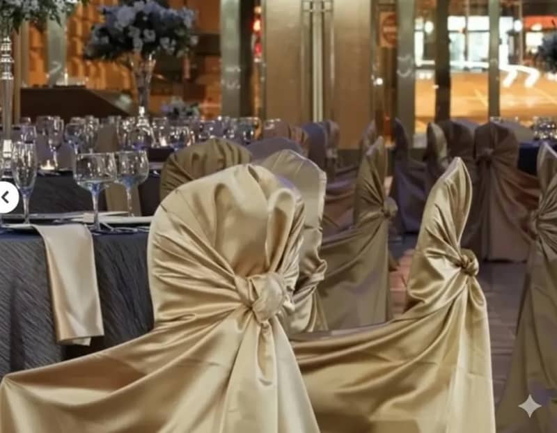 Gold Satin Chair Cover - Universal – photo 6 in Arnprior
