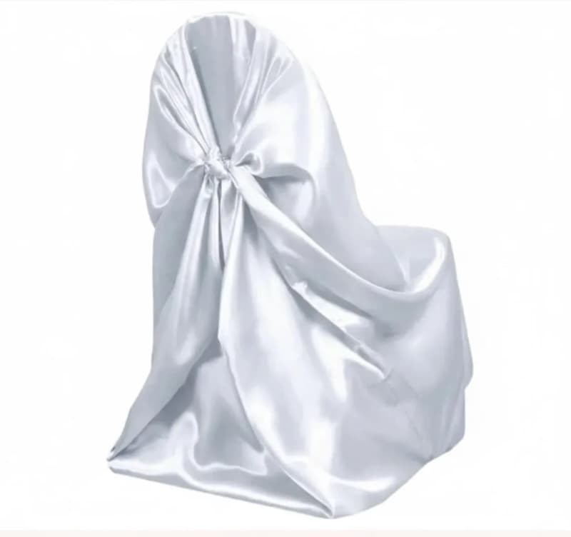 White Satin Chair Cover - Universal for rent in Arnprior