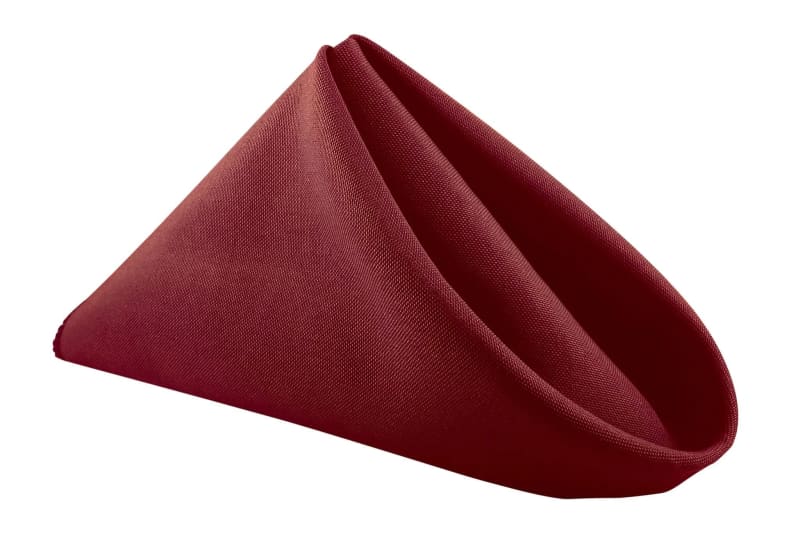 Burgundy Polyester Napkin 20 x 20 for rent in Arnprior