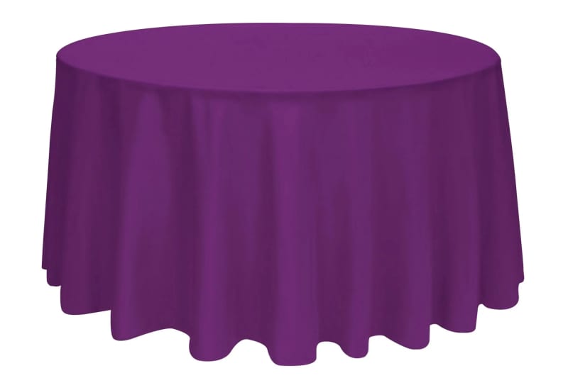 120 inch Round Polyester Tablecloth Eggplant for rent in Arnprior