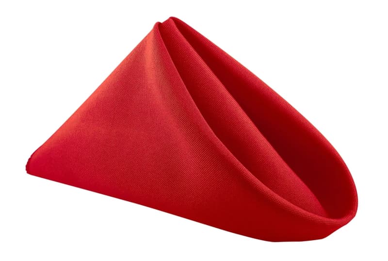 Napkin Red Polyester 20 x 20 for rent in Kanata