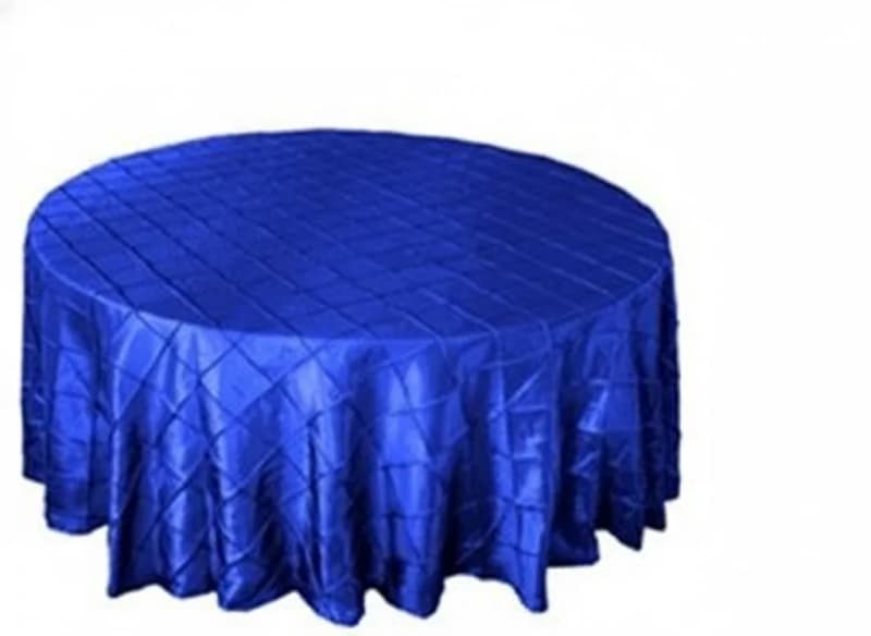 Tablecloth Royal Blue Pintuck 120 inch Round for rent in Kanata