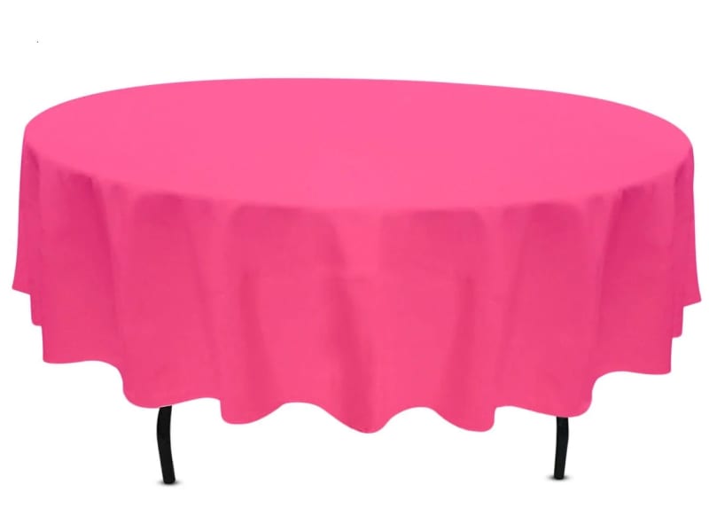 Tablecloth Fuchsia Polyester 90 inch Round for rent in Kanata