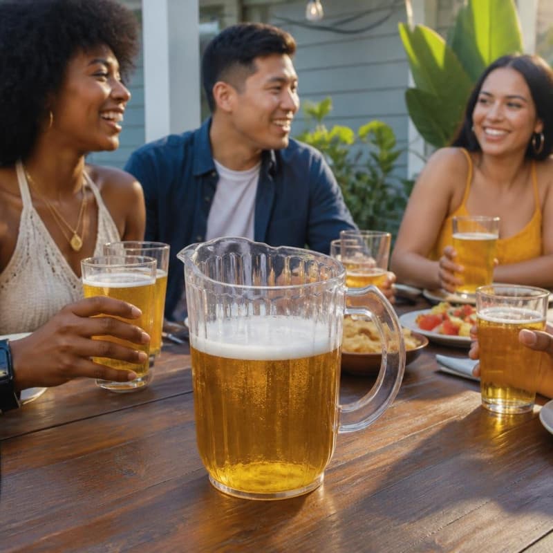 Pitcher (Plastic) - Water Juice & Beer - 60 oz Party-Event 1/2