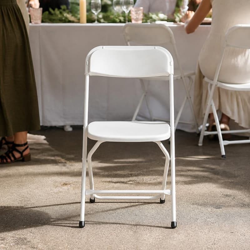 Chair - Plastic Folding - White Grade B Party-Event 1/3