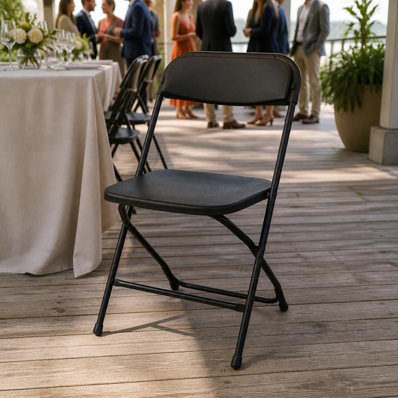 Chair - Plastic Folding - Black Party-Event 1/2