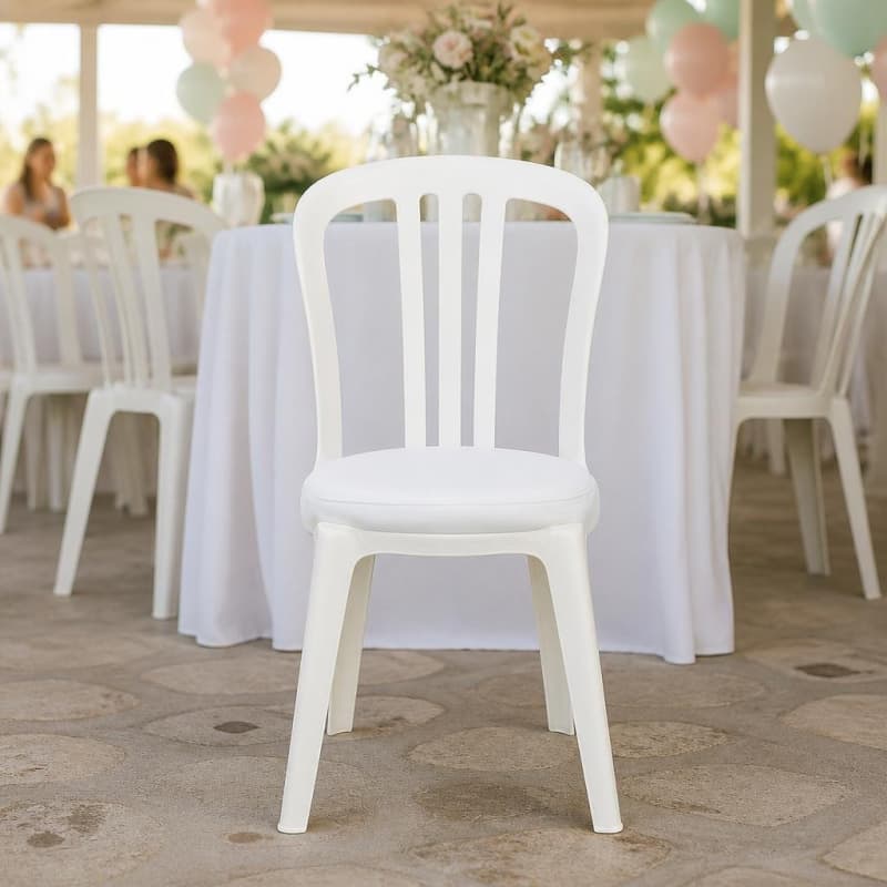 Chair - Plastic Bistro - White Party-Event 1/3