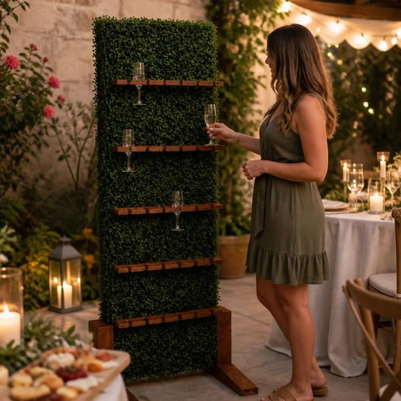 Champagne Flute Display Stand - Wall Panel Party-Event 3/3