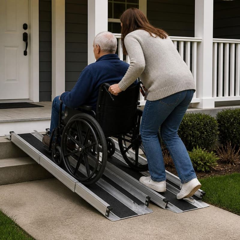 Portable Non Skid Wheelchair Entry Ramp Medical-Accessories 1/6